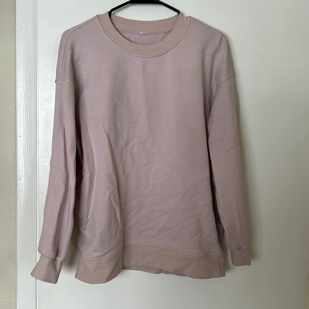 Lululemon light pink Perfectly Oversized Crew